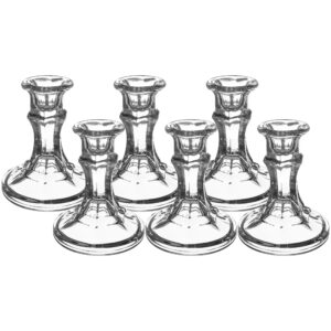 4" candlestick holders - stems/base for redneck wine glass - 6 pack cs-6pk