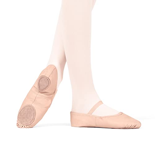 Theatricals Adult Leather Split-Sole Ballet Shoes Pink 05.5M T2700