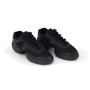 theatricals adult split-sole sneaker black 09.0 t8000