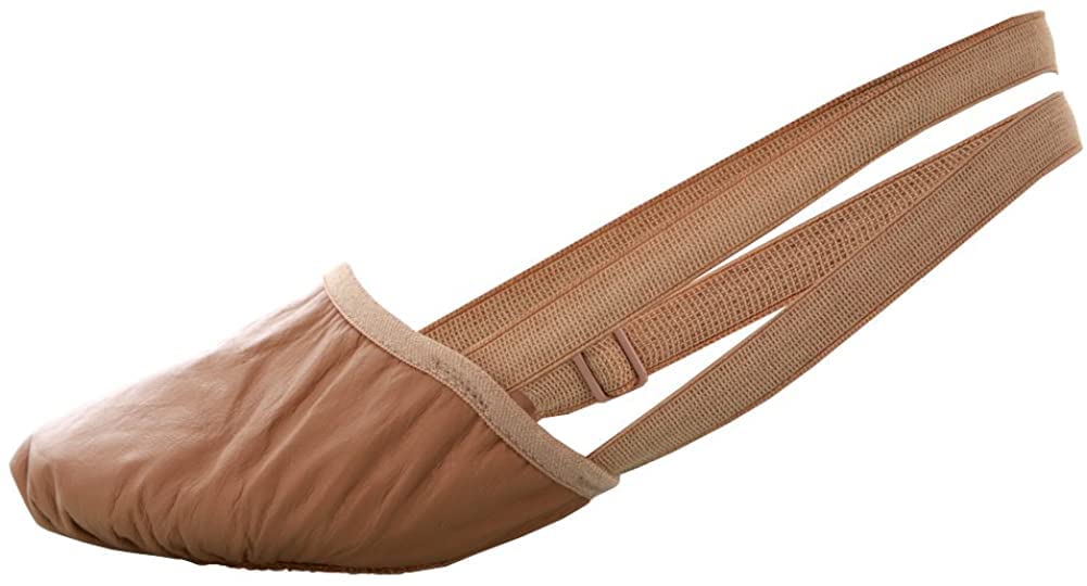 Bodywrappers Twyla totalSTRETCH Leather Half Sole Slipper, Jazzy Tan-11 M