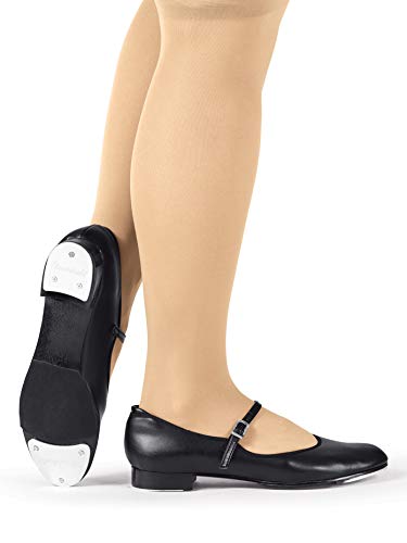 Theatricals Womens Slide Buckle Tap Shoes Black 07.0M T9200