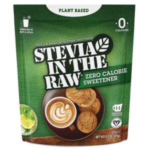 stevia in the raw bakers bag, plant based zero calorie sweetener, no added flavors or erythritol, sugar-free sugar substitute for baking, suitable for diabetics, vegan, gluten-free, 9.7oz bag (pack of 1)