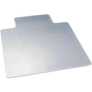 deflecto duramat moderate use chair mat for low pile carpet, 45 x 53 with lip, clear