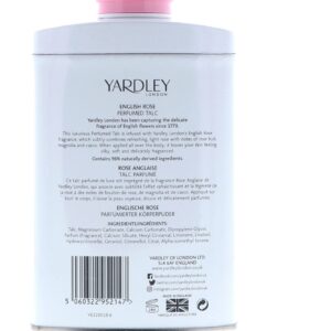 Yardley London Scented Talc Powder, English Rose Scent, 7 Oz/ 200 g