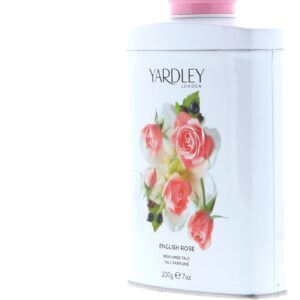 Yardley London Scented Talc Powder, English Rose Scent, 7 Oz/ 200 g