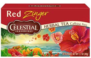 celestial seasonings tea caffeine free herbal tea, red zinger 20 ea