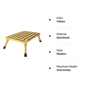 Safety Step XL-08C-Y Yellow X-Large Folding Recreational Step Stool