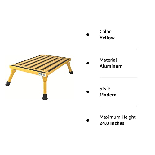 Safety Step XL-08C-Y Yellow X-Large Folding Recreational Step Stool