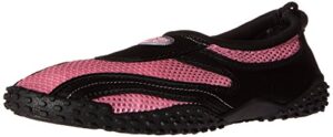 womens water shoes aqua socks pool beach ,yoga,dance and exercise (10, black/pink 1185l)