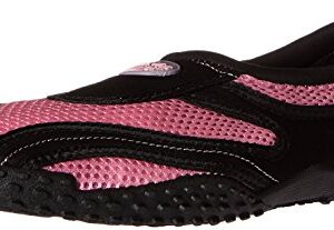 Womens Water Shoes Aqua Socks Pool Beach ,Yoga,Dance and Exercise (10, Black/Pink 1185L)