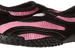 Womens Water Shoes Aqua Socks Pool Beach ,Yoga,Dance and Exercise (10, Black/Pink 1185L)