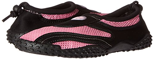 Womens Water Shoes Aqua Socks Pool Beach ,Yoga,Dance and Exercise (10, Black/Pink 1185L)