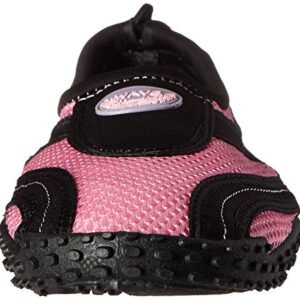 Womens Water Shoes Aqua Socks Pool Beach ,Yoga,Dance and Exercise (10, Black/Pink 1185L)