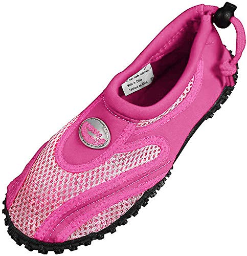 Womens Water Shoes Aqua Socks Pool Beach ,Yoga,Dance and Exercise (8, Fuchsia/Pink 1185L)