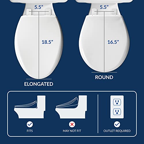 Bio Bidet USPA 6800 Heated Toilet Seat, Elongated, White