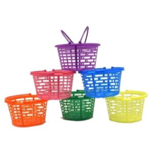 fun express plastic bright round baskets : package of 12