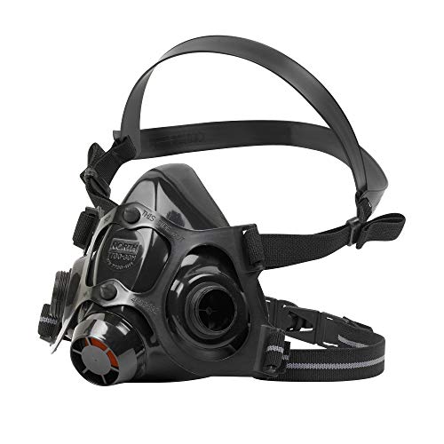 North by Honeywell 7700 Series Niosh-Approved Half Mask Silicone Respirator, Medium (770030M), Black