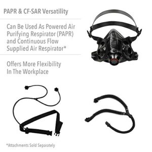 North by Honeywell 7700 Series Niosh-Approved Half Mask Silicone Respirator, Medium (770030M), Black