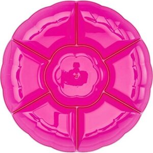 Amscan Party Perfect Premium Chip & Dip Tray Serve Ware, Bright Pink, Plastic, 16" Party Supplies