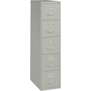 lorell 48499 vertical file, 5-drawer, ltr, 15-inch x26-1/2-inch x61-3/8-inch , lt gray