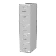 Lorell 48499 Vertical File, 5-Drawer, Ltr, 15-Inch x26-1/2-Inch x61-3/8-Inch , Lt Gray