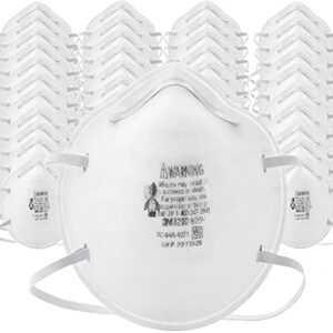 3M N95 Particulate Respirator 8200, 160/Case, Disposable, Sweeping, Sanding, Grinding, Sawing, Bagging, Dust, 8 Packs of 20 Respirators