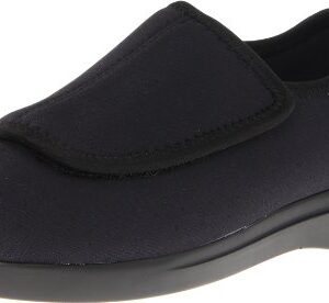 Propét Womens Cush 'N Foot Slipper, Black, 9 US