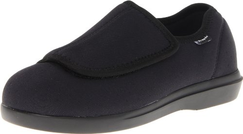 Propét Womens Cush 'N Foot Slipper, Black, 9 US