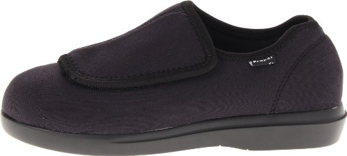 Propét Womens Cush 'N Foot Slipper, Black, 9 US