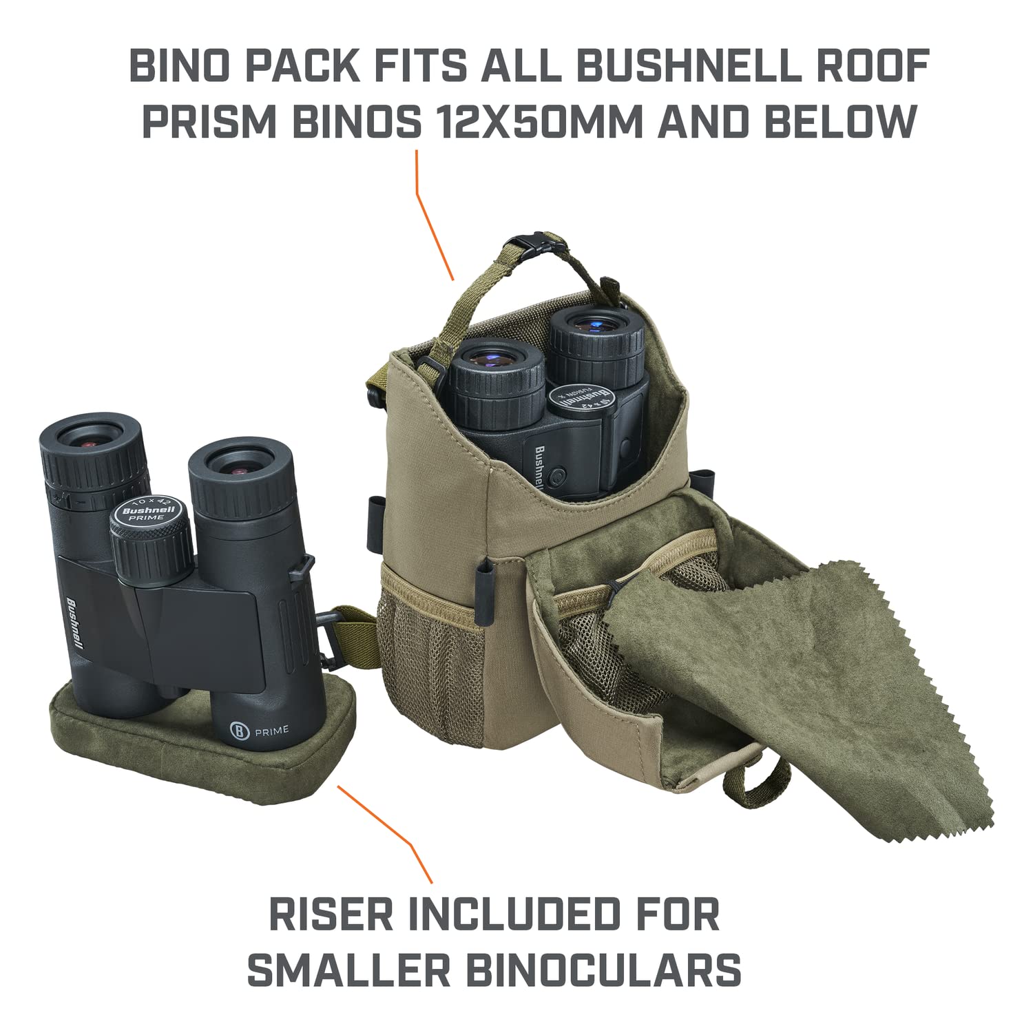 Bushnell Vault Binoculars Pack, Rugged Carrying Case for Outdoor Enthusiasts with Water-Resistant Design and Multiple Pockets