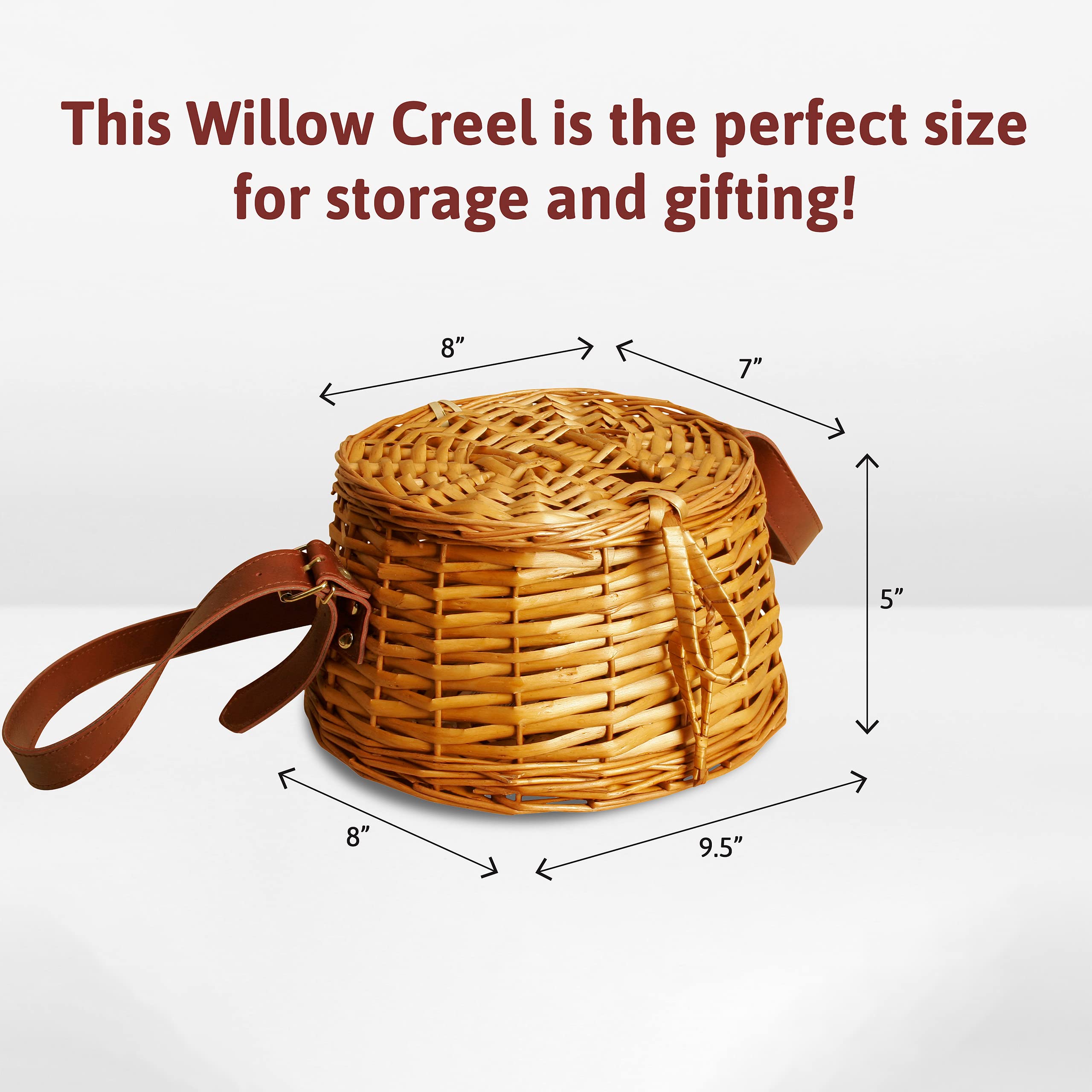 wald imports Willow Creel - Rattan Basket - Woven Baskets for Storage - Decorative Wicker Baskets