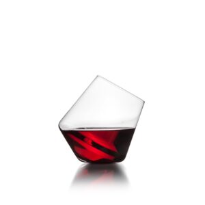 Sempli Cupa-Vino Clear Aerating Wine Glasses, Set of 2 in Gift Box