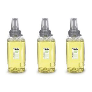 gojo foam hand and showerwash, citrus and ginger fragrance, 1250 ml foam wash refill adx-12 push-style soap dispenser (pack of 3) - 8813-03