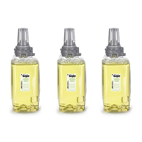 Gojo Foam Hand and Showerwash, Citrus and Ginger Fragrance, 1250 mL Foam Wash Refill ADX-12 Push-Style Soap Dispenser (Pack of 3) - 8813-03