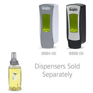 Gojo Foam Hand and Showerwash, Citrus and Ginger Fragrance, 1250 mL Foam Wash Refill ADX-12 Push-Style Soap Dispenser (Pack of 3) - 8813-03