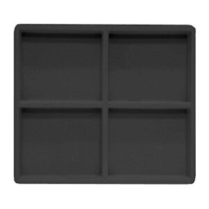 display and fixture store flocked tray insert-4 compartment-half size