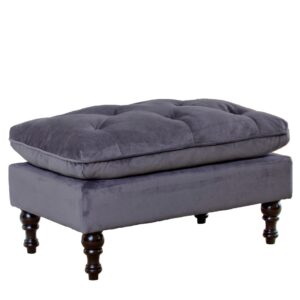 christopher knight home jeremy tufted fabric ottoman, grey