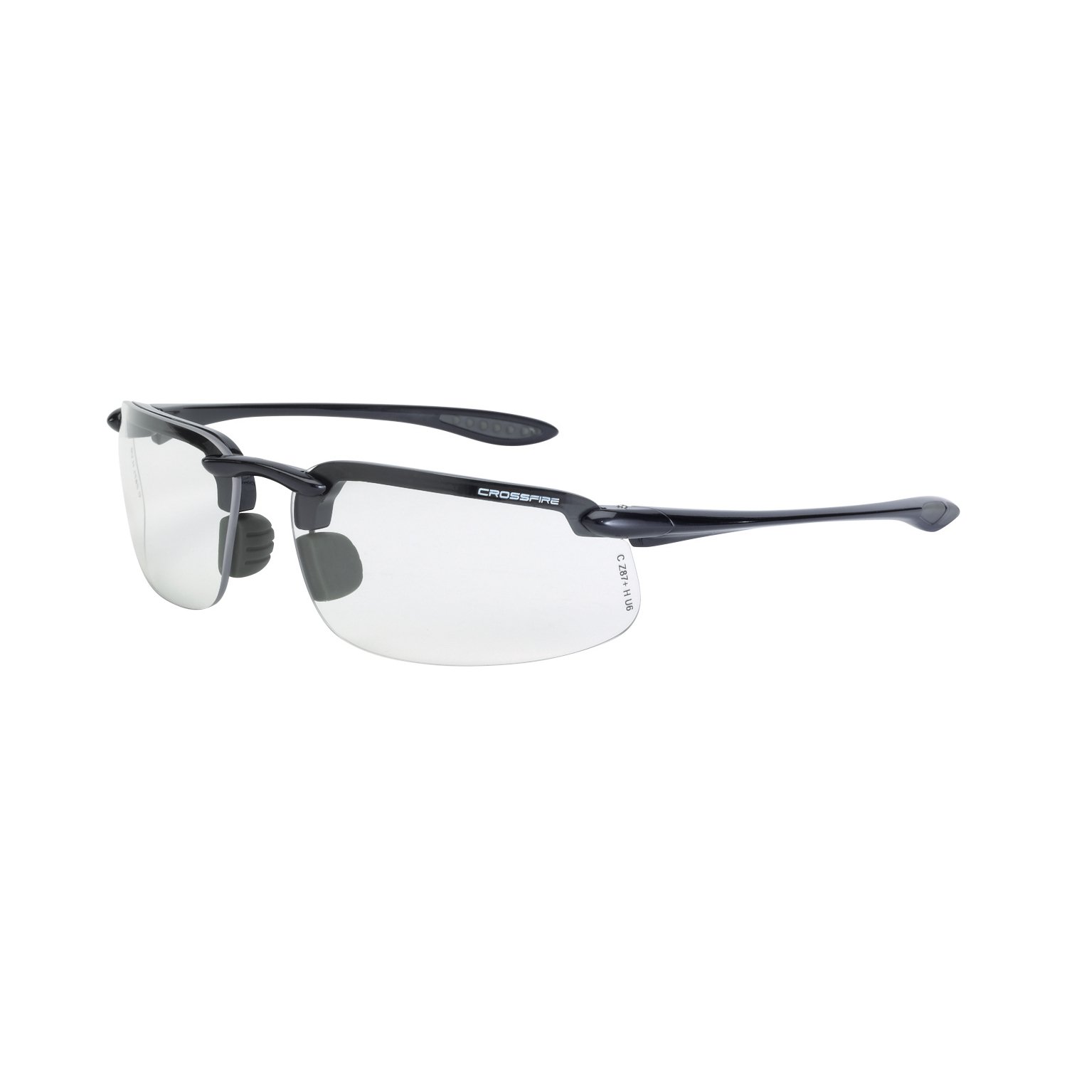 CROSSFIRE 2164 Crossfire Clear Safety Glasses, Scratch-Resistant, Frameless