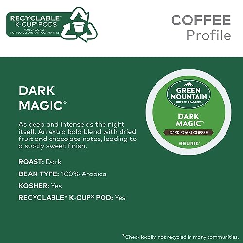 Green Mountain Coffee Roasters Dark Magic Coffee, Keurig Single-Serve K-Cup pods, Dark Roast, 24 Count (Pack of 4)