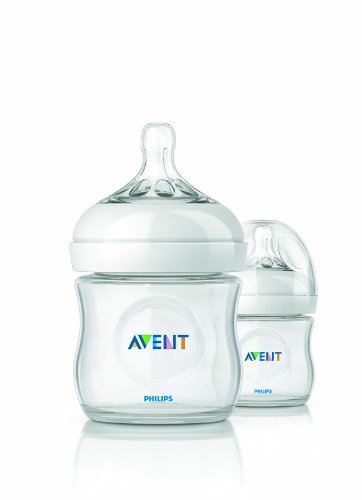 Philips AVENT BPA Free Natural Polypropylene Bottle, 4 Ounce, 2 Pack