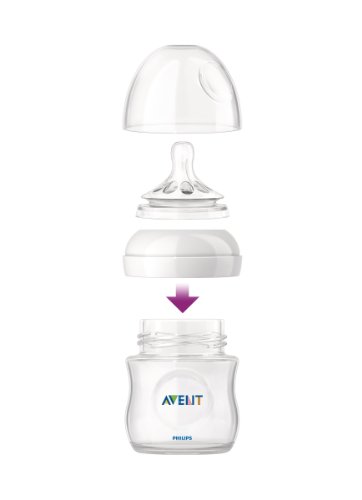 Philips AVENT BPA Free Natural Polypropylene Bottle, 4 Ounce, 2 Pack