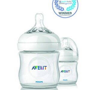 Philips AVENT BPA Free Natural Polypropylene Bottle, 4 Ounce, 2 Pack