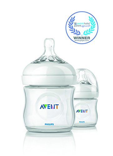 Philips AVENT BPA Free Natural Polypropylene Bottle, 4 Ounce, 2 Pack