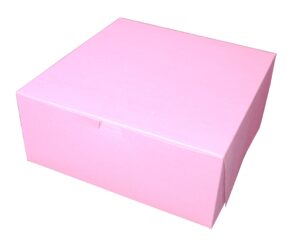 southern champion tray 0887 pink paperboard non-window lock-corner bakery box 12" length x 12" width x 5" height (case of 100)