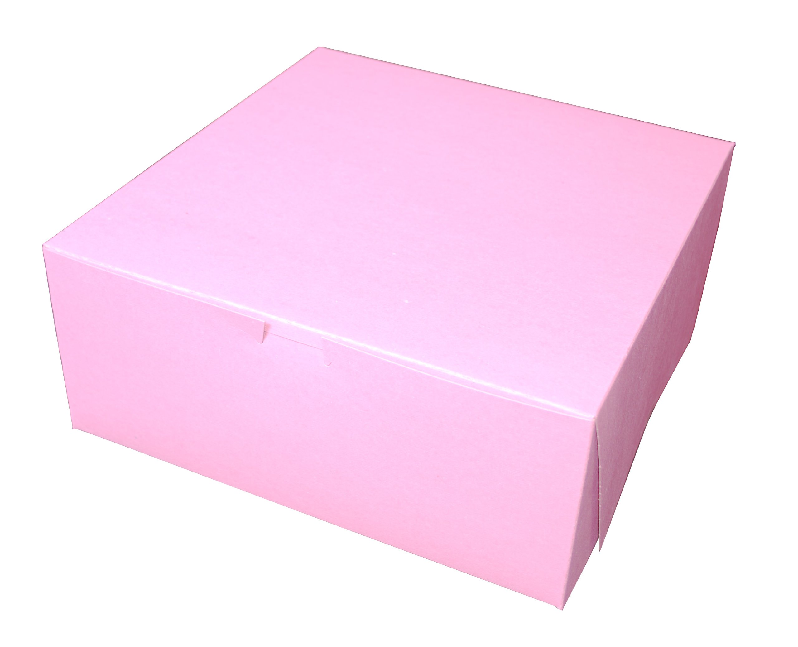 Southern Champion Tray 0887 Pink Paperboard Non-Window Lock-Corner Bakery Box 12" Length x 12" Width x 5" Height (Case of 100)