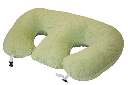 Twin Z Pillow Green, The Only 6 in 1 Twin Pillow for Breastfeeding, Bottlefeeding, Tummy Time and Support, A Must Have for Twins