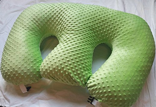 Twin Z Pillow Green, The Only 6 in 1 Twin Pillow for Breastfeeding, Bottlefeeding, Tummy Time and Support, A Must Have for Twins