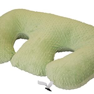 Twin Z Pillow Green, The Only 6 in 1 Twin Pillow for Breastfeeding, Bottlefeeding, Tummy Time and Support, A Must Have for Twins