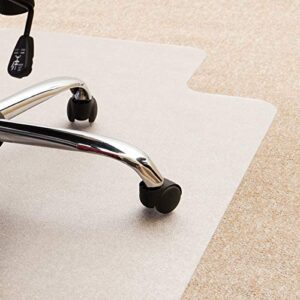 floortex poly rctglr lipped chairmat plush pile carpet47x35 (fc118927lr)