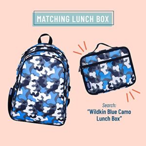 Wildkin 15-Inch Kids Backpack for Boys & Girls, Perfect for Early Elementary Daycare School Travel, Features Padded Back & Adjustable Strap (Blue Camo)